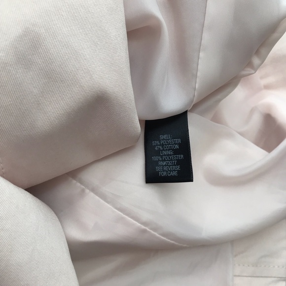 APT. 9 Powder Pink Double Breasted Trench Coat with Ruching Womens L - Picture 4 of 6